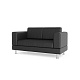 Сити-2 Диван 2-мест. 151x77x80 см Boom midnight черный