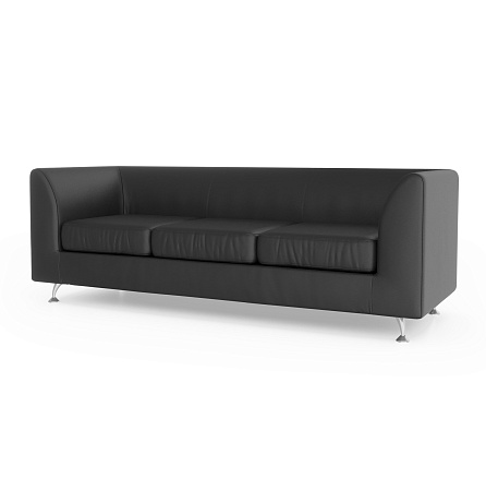 Ева-3 Диван 3-мест. 202x77x70 см Boom midnight черный