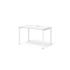 RM-4.1 + F-20 Стол прямой с люком на металлокаркасе Rio Project белый