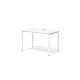 RM-4.1 + F-20 Стол прямой с люком на металлокаркасе Rio Project белый