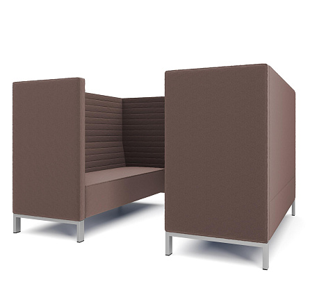 Руссо-3.3Т Переговорная 6-мест. 220x188x134 см микрошенилл Lounge 09 кофе