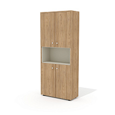 Шкаф для документов (комплектация 7) 83,6х37х200,8 Рио Директ / Rio Direct вяз швейцарский/беж