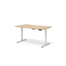 DD-80-3.1 + DD-1601-DD02 Прямой стол (подъёмный механизм) с люком Drive швейцарский вяз