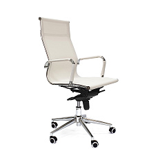 RT-01Q Кресло сетка, крестовина хром мультиблок обивка белый