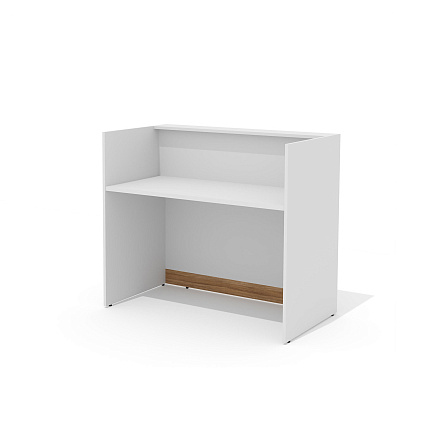 Стойка администратора прямая 123,6х68х108 белый/вяз швейцарский