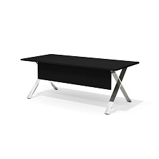 KVS-200K + KVS-76 Стол руководителя с траверсом Kvins Slim чёрный
