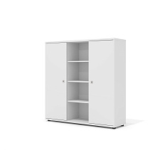 R-87 Шкаф-купе 143х41х144 Рио / Rio Base белый