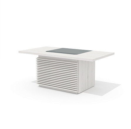 TS-180 + TS-100.2 Стол руководителя с траверсом Time.S дуб Эльза