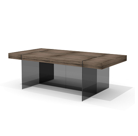 GS-2 (x2) Стол для переговоров Глазго / Glass.Go 240х120х79 лимба тёмная/стекло тонированное