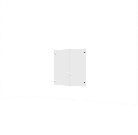 А-02.2 Двери низкие стеклянные 78x0,5x77 см, Агат стекло прозрачное ольха/светло-серый