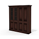 Dan-50 Шкаф-гардероб 197x49x209 Dante орех бреннерский/орех темный