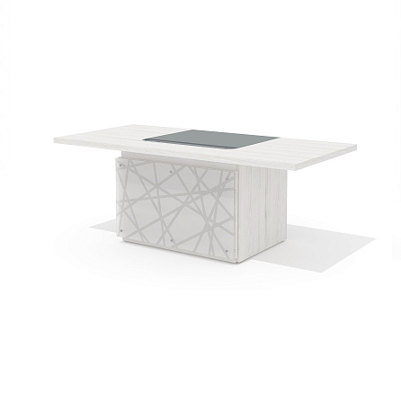 TS-200 + TS-100.3 Стол руководителя с траверсом Time.S дуб Эльза