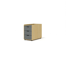 REM-32 Тумба опорная 43x78x65 Remo графит/дуб Сорано