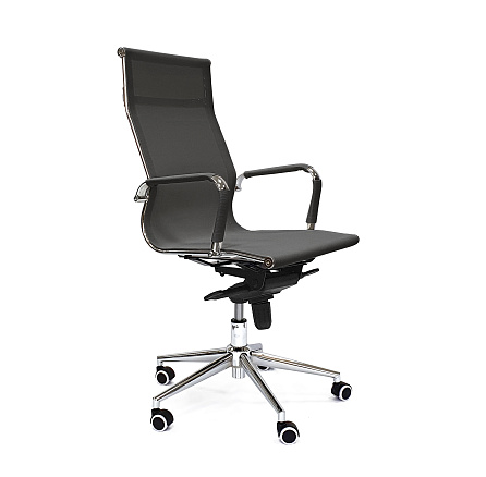 RT-01Q Кресло сетка, крестовина хром мультиблок обивка черный