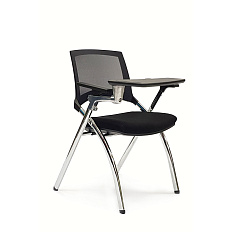 SK-3059-06 с пюпитром Стул сетка, каркас хром, подлокотники пластик обивка черный 06
