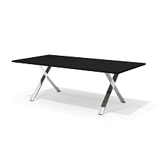 KVS-220k Cтол для переговоров на металлич. каркасе 220x110x75 Kvins Slim Fenix 0720 черный