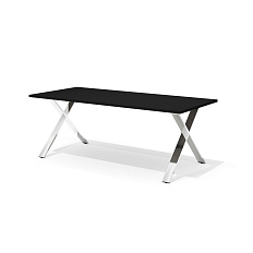 KVS-200k Cтол на металлическом каркасе 200x90x75 Kvins Slim Fenix 0720 черный