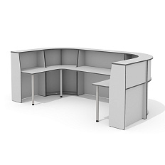 А-80 (x2) + А-90 (x2) + А-140 + L-710 (х4) Стойка администратора светло-серый