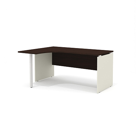 R-2.2L + ЮЗ-737 Эргономичный стол левый с опорой Rio Base венге/беж