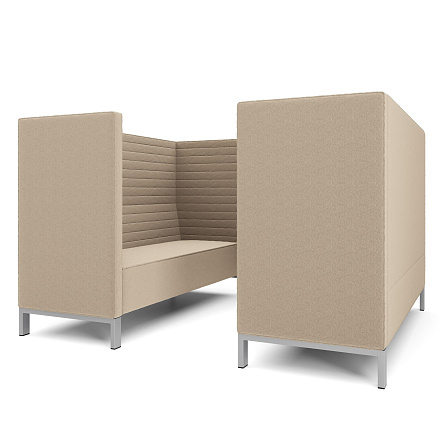 Руссо-3.3Т Переговорная 6-мест. 220x188x134 см микрошенилл Lounge 02 песок