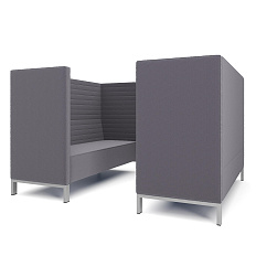 Руссо-3.3Т Переговорная 6-мест. 220x188x134 см микрошенилл Lounge 14 асфальт