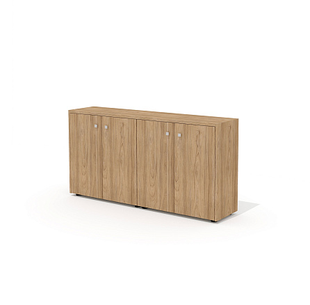 Шкаф для документов низкий (комплектация 21) 163,6х37х83,8 Рио Директ / Rio Direct вяз швейцарский/б