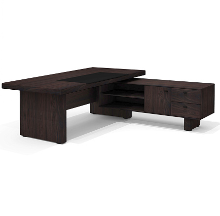 SD-200.1R+SD-31R Стол руководителя правый 200х208х75 Sydney вишня Ойра/антрацит