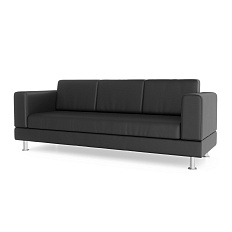 Сити-3 Диван 3-мест. 211x77x80 см Boom midnight черный