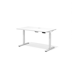 DD-80-3.1 + DD-1601-DD02 Прямой стол (подъёмный механизм) с люком Drive белый