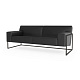Рэй-3 Диван 3-мест. 197х87х76 см Boom midnight черный