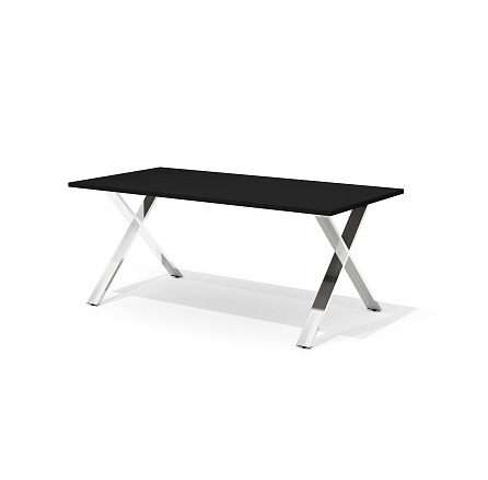 KVS-180k Cтол на металлическом каркасе 180x90x75 Kvins Slim Fenix 0720 черный