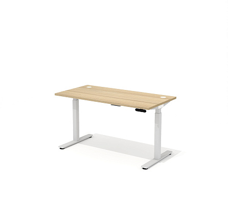 DD-70-3.3 + DD-1601-DD02 Прямой стол (подъёмный механизм) с заглушками Drive швейцарский вяз