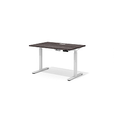DD-80-4.1 + DD-1601-DD02 Прямой стол (подъёмный механизм) с люком Drive чёрный ясень