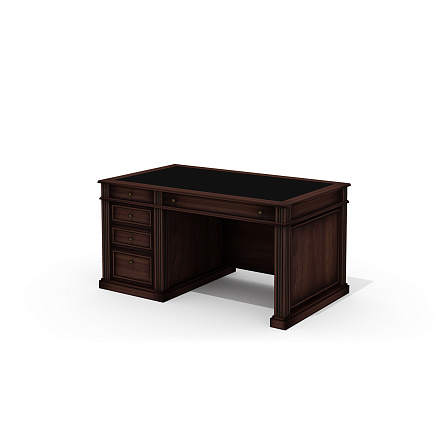 Dan-160L Стол руководителя 155x91x78 Dante орех бреннерский/орех темный