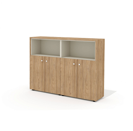 Шкаф для документов средний (комплектация 24) 163,6х37х122,2 Рио Директ / Rio Direct  вяз швейцарски