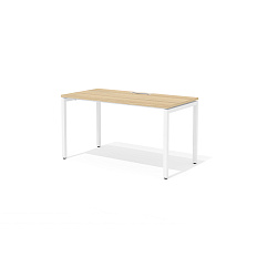 RM-3.1 + F-21 Стол прямой с люком на металлическом каркасе Рио Проджект швейцарский вяз / белый