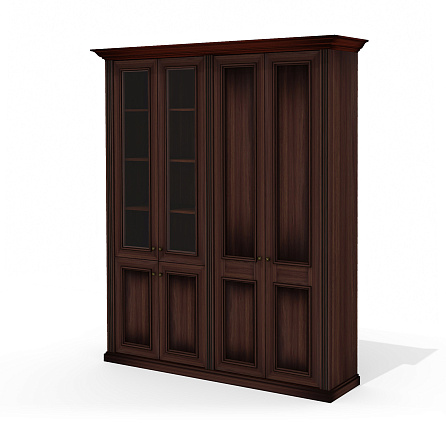 Dan-60 Шкаф-гардероб 197x49x233 Dante орех бреннерский/орех темный