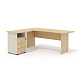 G-118L + G-118.1L + G-27J Составной эргономичный стол левый Гамма дуб Виченца / беж