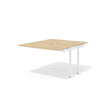 RM-4.1 (x2) + F-60 Промежуточный сдвоенный стол прямой с люком на металлокаркасе Rio Project швейцарский вяз / белый