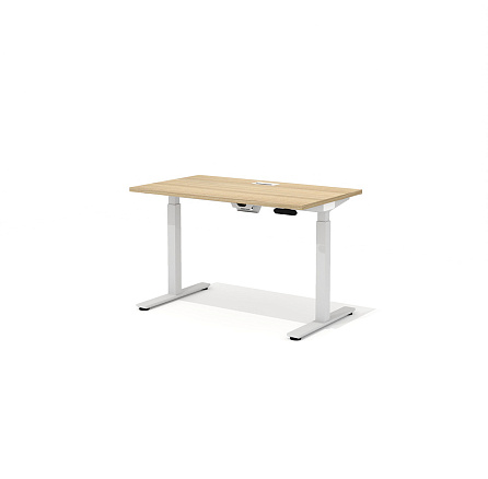 DD-70-4.3 + DD-1601-DD02 Прямой стол (подъёмный механизм) с заглушками Drive швейцарский вяз