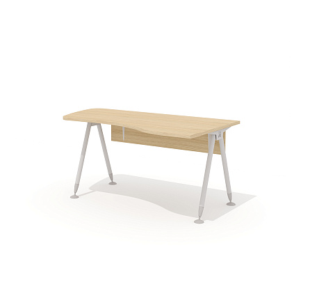 GM-119R + G-86 Эргономичный стол на металлокаркасе правый Гамма дуб Виченца / беж